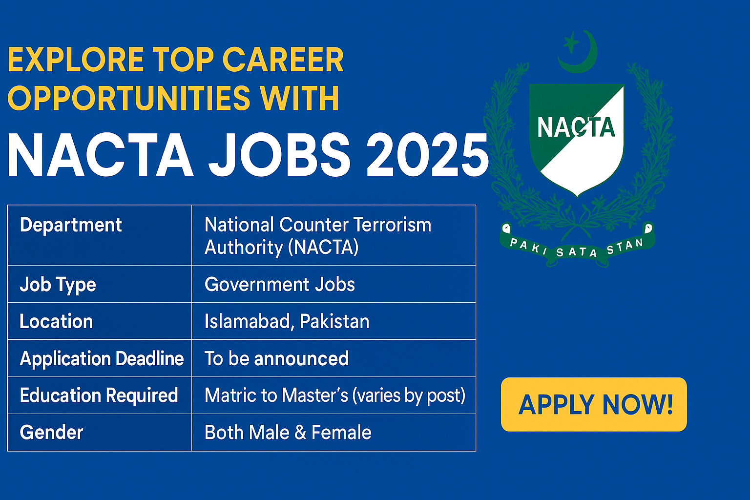 NACTA Jobs 2025