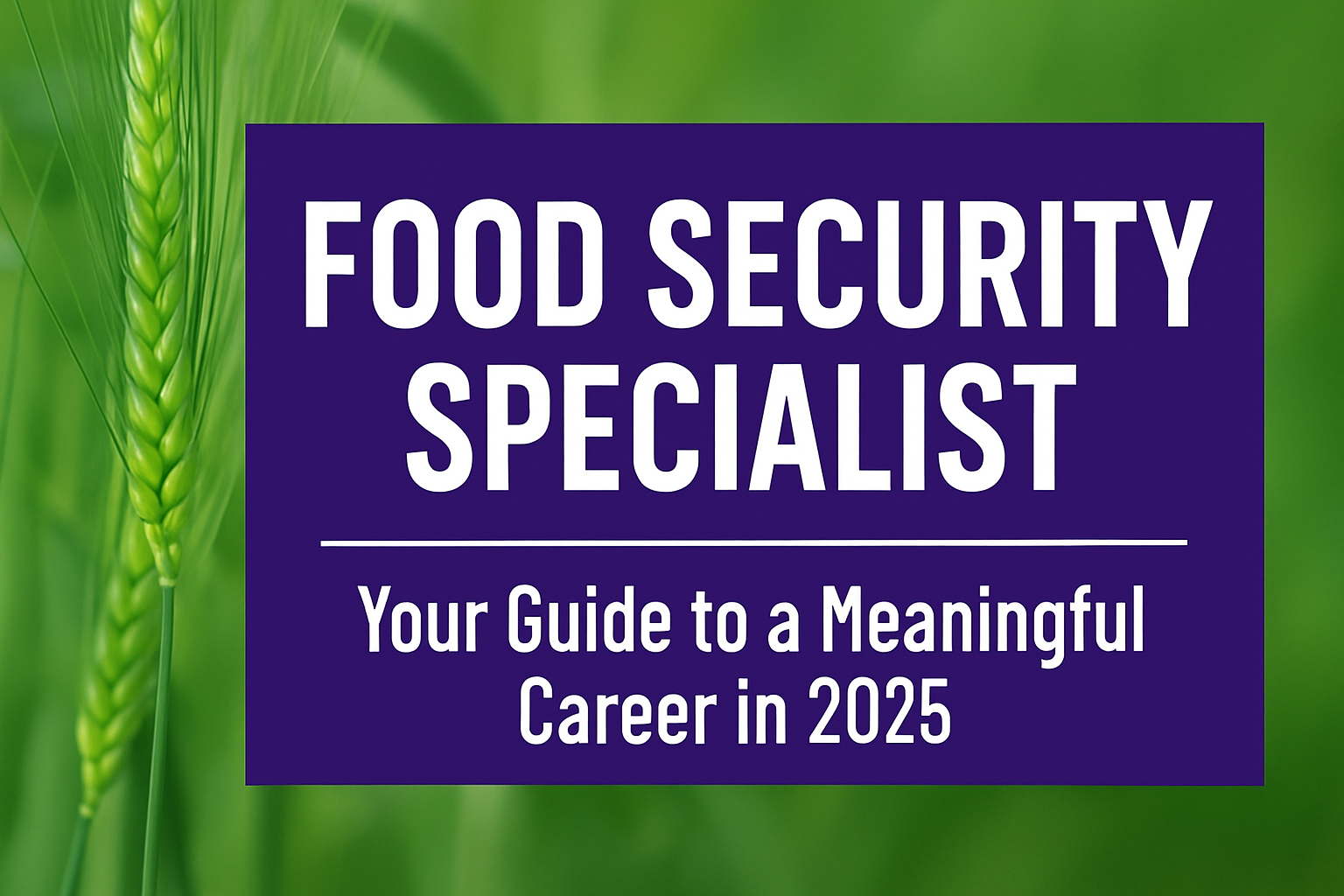 Food Security Specialist